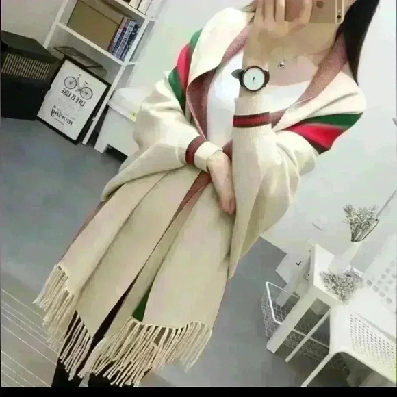 Fashion sweater poncho preppy - Picture 3 of 7